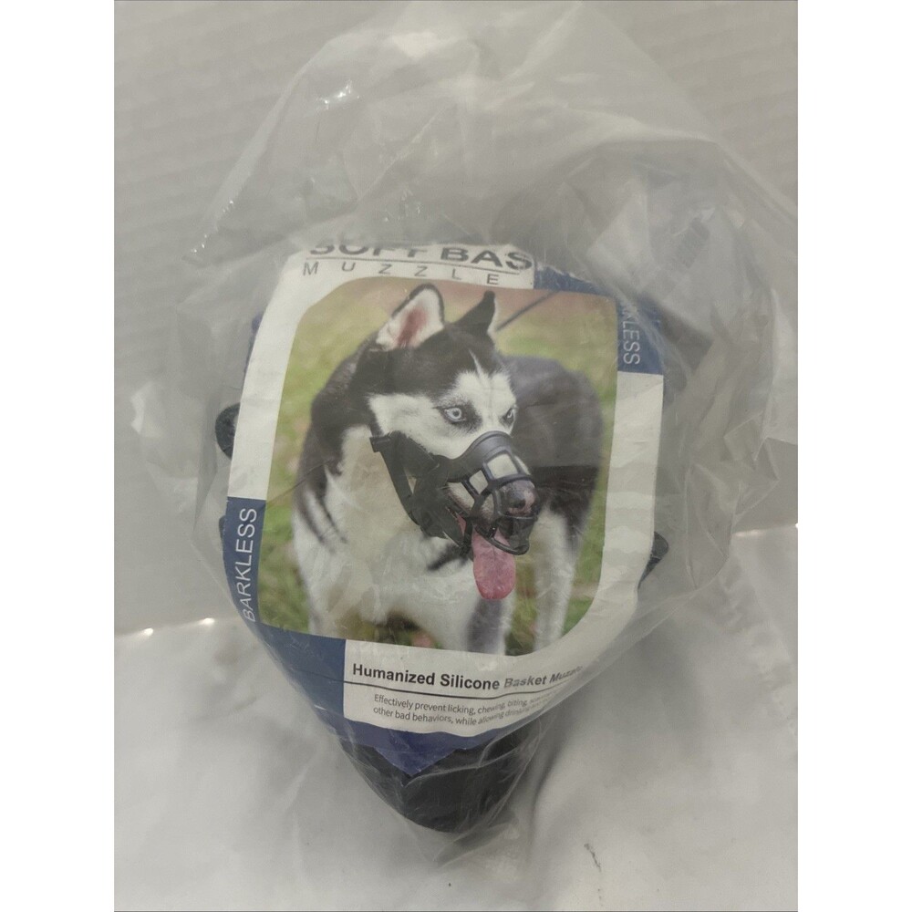 Barkless Soft Basket Silicone Dog Muzzle for Biting and Chewing